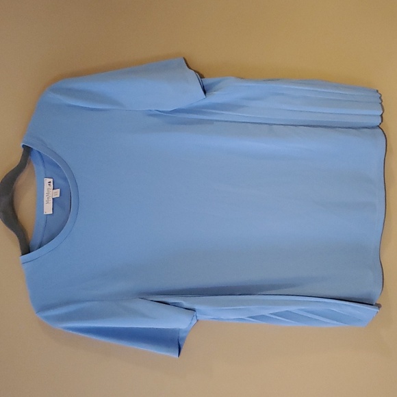 Max Mara Leisure Pleated Back Top In Blue Size M NWOT'S - Picture 4 of 11